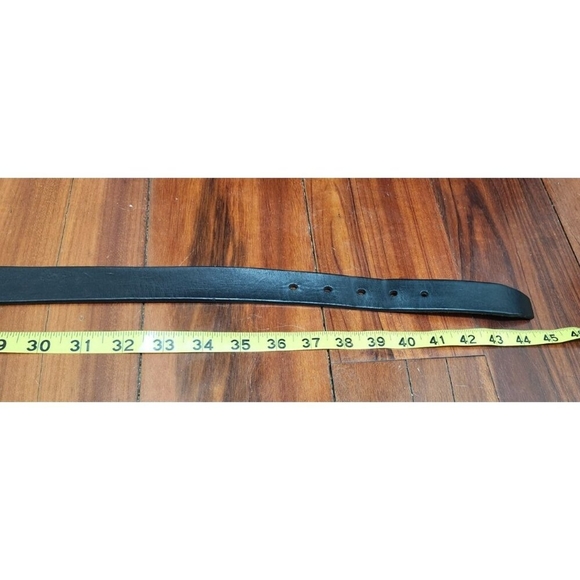 Polo Ralph Lauren Italian Leather Belt Black Silver Buckle Men’s Size 40 Classic - Picture 8 of 8